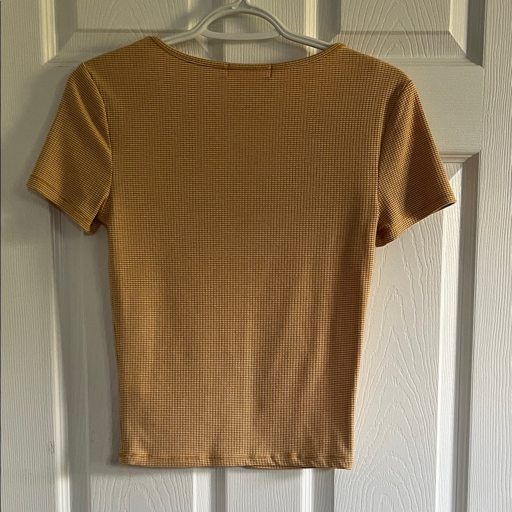 Yellow Button-Down Women's Top - Picture 2 of 2